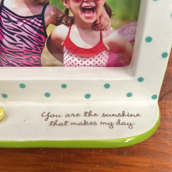 Grasslands Road Baby & Kids 4 X 6 Picture Frame with Duck Figurines ceramic - Picture 2 of 3